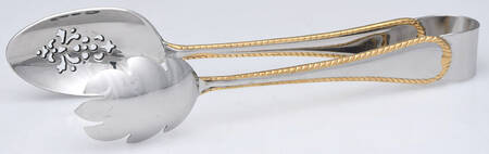 Cameo Gold (Stainless) Ice Serving Tongs Large HC