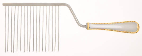 Cameo Gold (Stainless) Cake Breaker with Silverplate Prongs HC