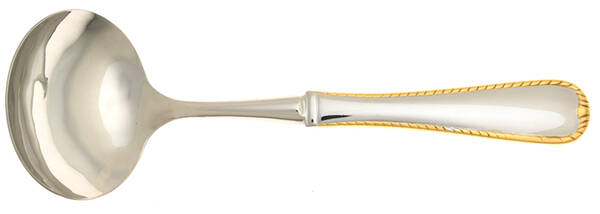 Cameo Gold (Stainless) Gravy Ladle with No Spout Stainless Bowl HC
