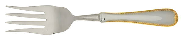 Cameo Gold (Stainless) Cold Meat Fork Large, Stainless Tines HC