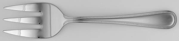 Pearls (Stainless) Medium Solid Cold Meat Serving Fork