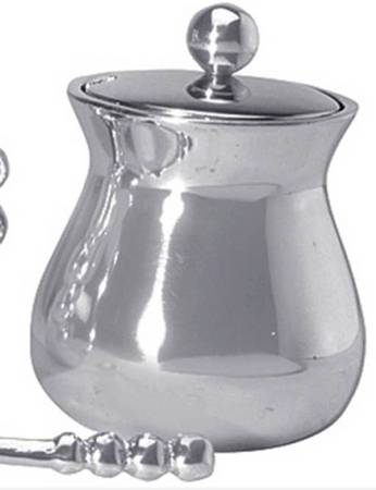 String of Pearls (Aluminum, Hollowware) Sugar Bowl with Lid
