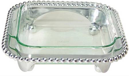String of Pearls (Aluminum, Hollowware) Casserole Holder-Square