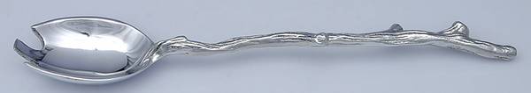 Bird & Branch Collection (Aluminum, Hollowware) Solid Salad Serving Fork