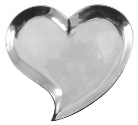 First Comes Love (Aluminum, Hollowware) Heart Shape Tray