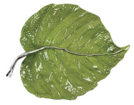 Gregarious Garden (Aluminum, Hollowware) 14" Leaf Platter