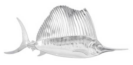 High Seas (Aluminum, Hollowware) 25" Fish Shape Tray