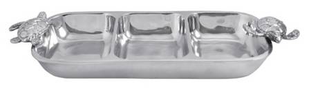 Palmy Nights (Aluminum, Hollowware) 3 Part Divided Server