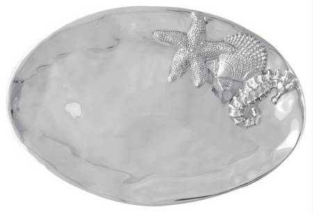 Seaside (Aluminum, Hollowware) 13" Oval Serving Platter