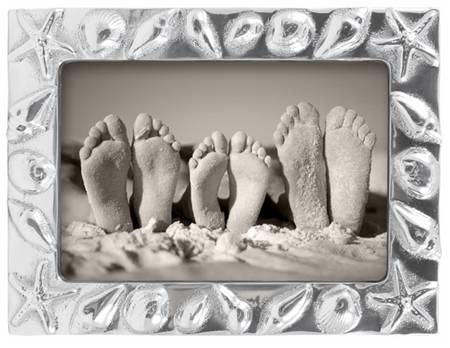 Seaside (Aluminum, Hollowware) Frame-Holds 4" X 6"