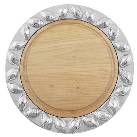 Sporting Life (Aluminum, Hollowware) Cheese Plate with Wood Insert