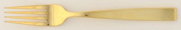 Golden Sculpture (Gold Electroplate) Individual Salad Fork