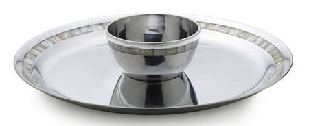 Pearl Island (Aluminum, Hollowware) 2 Piece Chip & Dip Set