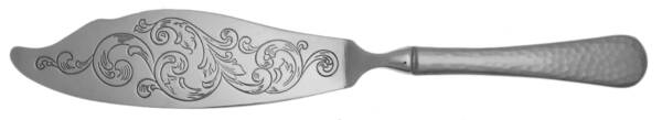 Hammered Opulent (Stainless, Satin Handle) Fish Serving Knife with Stainless Blade HC