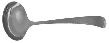 Hammered Opulent (Stainless, Satin Handle) Solid Gravy Ladle