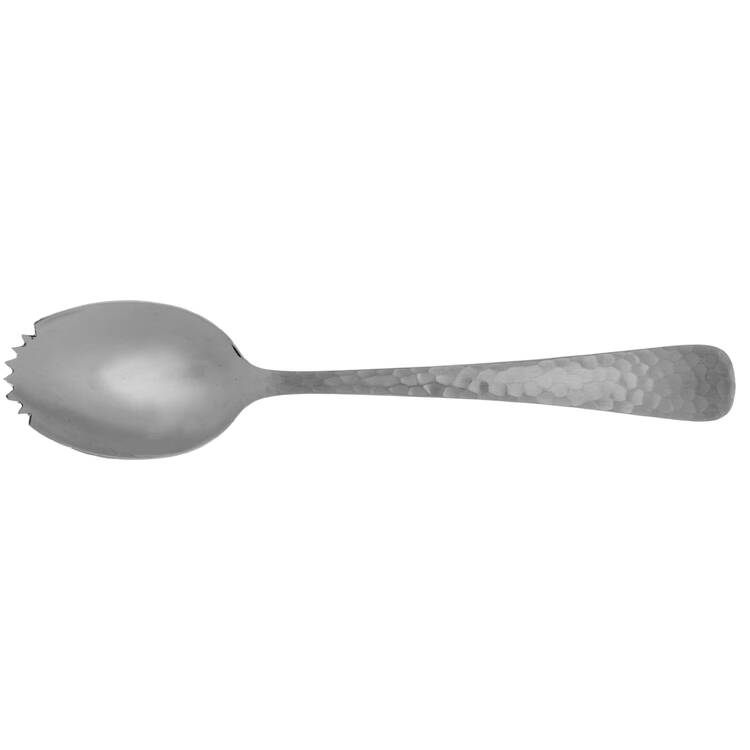 Hammered Opulent (Stainless, Satin Handle) Fruit/Orange Spoon Individual, Serrated Bowl HC