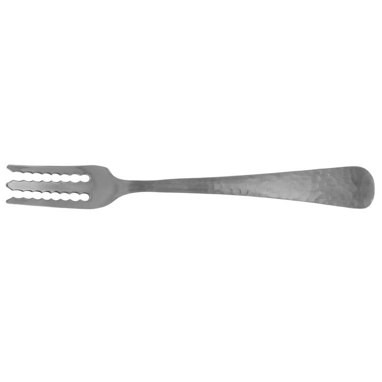 Hammered Opulent (Stainless, Satin Handle) Individual Solid Spaghetti Fork Hc