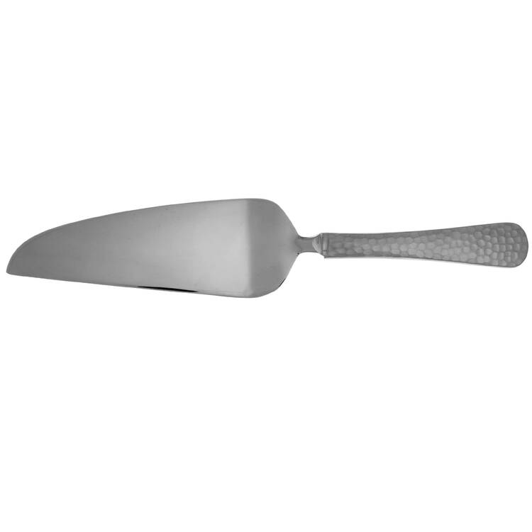 Hammered Opulent (Stainless, Satin Handle) Pie Server with Serrated Stainless Blade HC