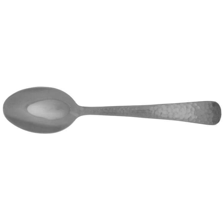 Hammered Opulent (Stainless, Satin Handle) Oval Place Soup Spoon