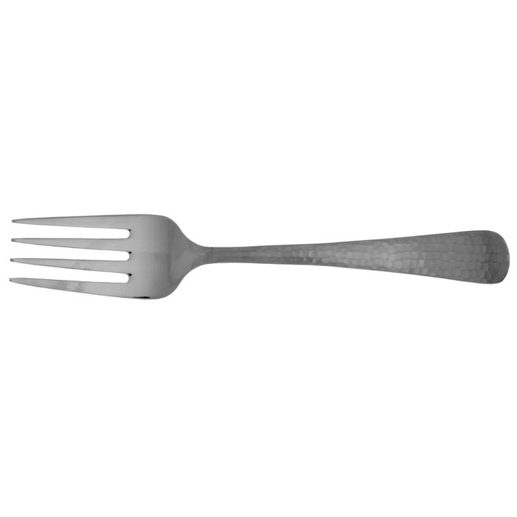 Hammered Opulent (Stainless, Satin Handle) Medium Solid Cold Meat Serving Fork