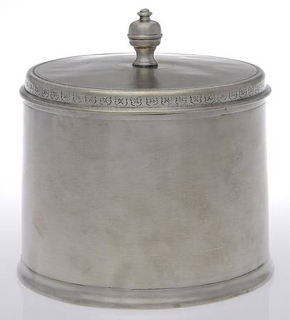 Pewter Hollowware Canister & Lid