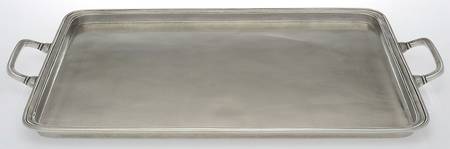 Pewter Hollowware 17" Handled Rectangular Tray