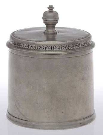 Pewter Hollowware Canister & Lid