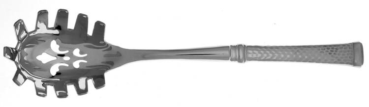 Hammered Harmony (Stainless) Pasta Server with Stainless Bowl HC