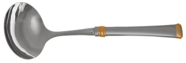 Harmony (Gold Accent, Stainless) Gravy Ladle with No Spout Stainless Bowl HC