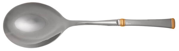 Harmony (Gold Accent, Stainless) Casserole Spoon with Smooth Stainless Bowl HC