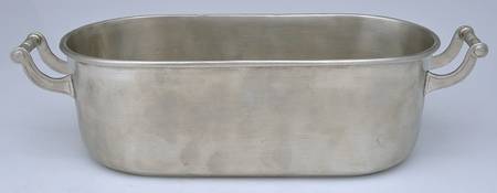 MHX1(Pewter, Hollowware) Oval Planter with Handles