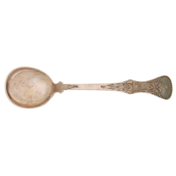 Flat Rose (Silverplate) Round Bowl Soup Spoon (Bouillon)