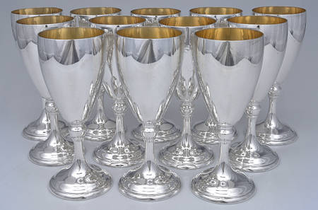 762 (Sterling, Hollowware) Sterling Water Goblet (Set of 12)