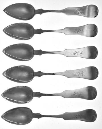 Coin Silver Flatware Teaspoon - Set of 6