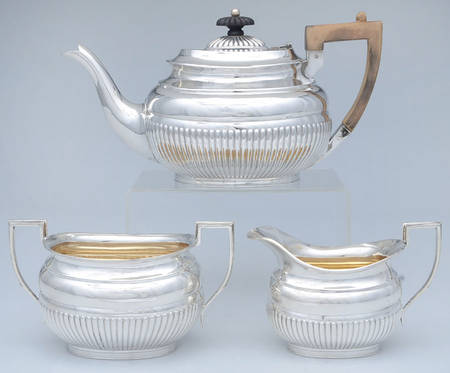 4030 (Silverplate, Hollowware) 3 Pc Tea Set (PTP, PCR, PSUO)