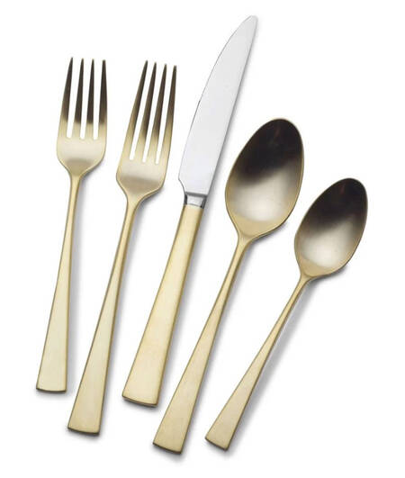 Lucia Satin (Gold Electroplate) Fork