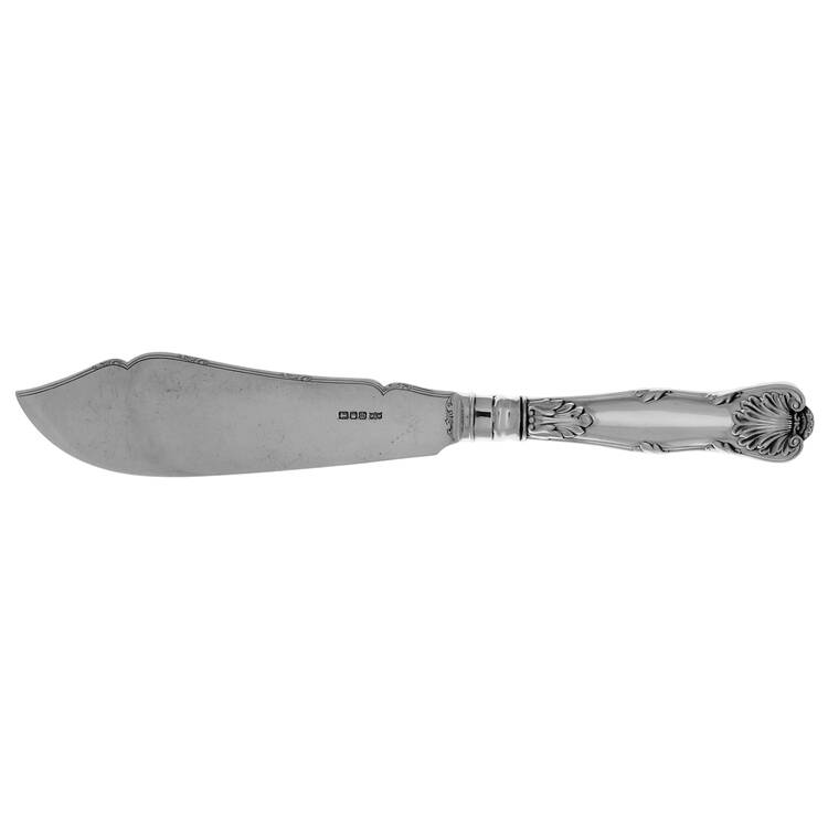 Royal Husk (Sterling) Hollow Handle Fish Serving Knife W/Sterling Blade