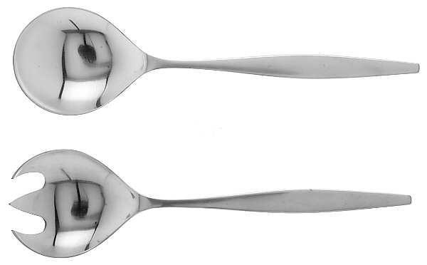 Aztec (Stainless) (2 Pc) Solid Salad Set