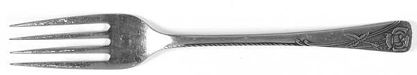 Rosetta (Stainless) Medium Solid Cold Meat Serving Fork by Noritake Silver