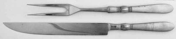 Karen (Stainless) Large 2-Piece Roast Carving Set w/Stainless Blade