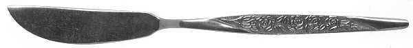 Rosevine-Caress (Stainless) Flat Handle Master Butter Knife