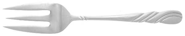 French Twist (Stainless) Medium Solid Cold Meat Serving Fork