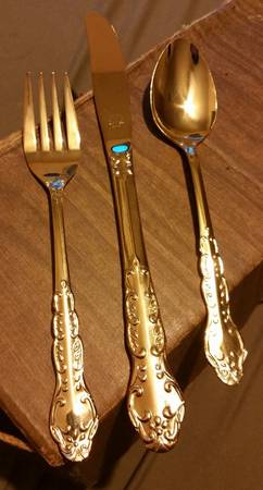 Golden Nancy (Gold Electroplate 1flw) Modern Solid Knife