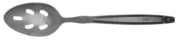 Rose Border (Stainless) Pierced Tablespoon (Serving Spoon)