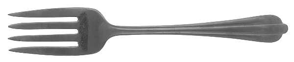 NST23 (Stainless) Medium Solid Cold Meat Serving Fork