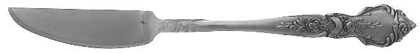 Rose & Leaf (Stainless) Flat Handle Master Butter Knife