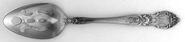 Rose & Leaf (Stainless) Pierced Tablespoon (Serving Spoon)