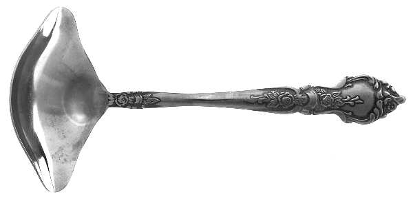Rose & Leaf (Stainless) Solid Gravy Ladle