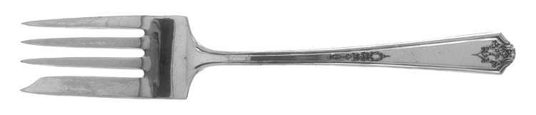 Fifteen (Silverplate) Small Solid Cold Meat Serving Fork