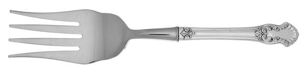 Concerto (Silverplate, 1944) Cold Meat Fork Large, Stainless Tines HC